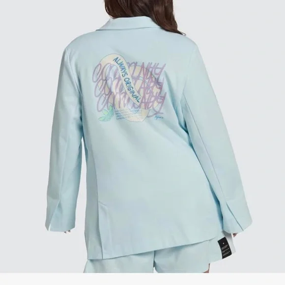 super dope adidas Blazer (Plus Size) Women's, Blue, Size 2X - Picture 3 of 9